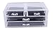 PMLAND Acrylic Jewelry Organizer, Arranges Makeup and Accessories, 4 Drawers Cosmetic Storage Display Box