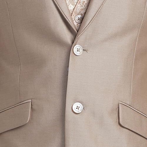 Image of Park Avenue Men's Terry Rayon Blend Business Suit Pants Set (PIDL00259-O6 Dark Brown