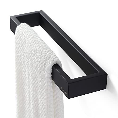 BUVELOT Towel Ring, Modern Square Towel Holder for Bathroom Wall Mounted, Matte Black, 073050-MB Ler Series