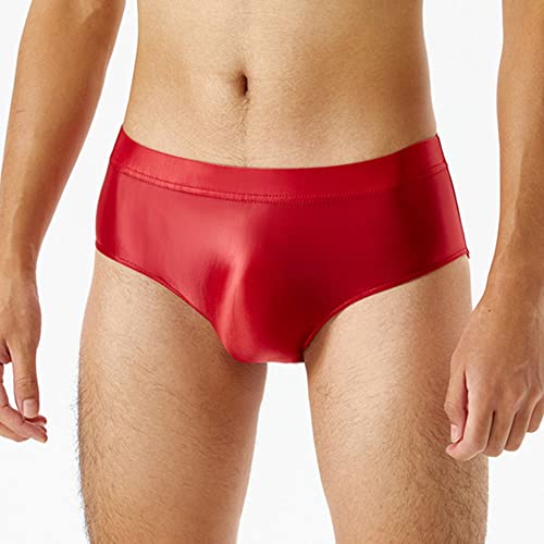Men's Seamless Stretch Silk Briefs Solid Color Moisture-Wicking Underwear Soft Comfort Breathable Underpants2