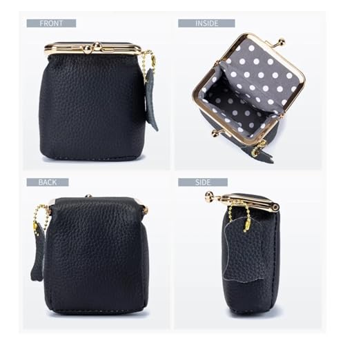 Bolso con lápiz labial y tarjetero compacto de piel para evitar pérdidas 4