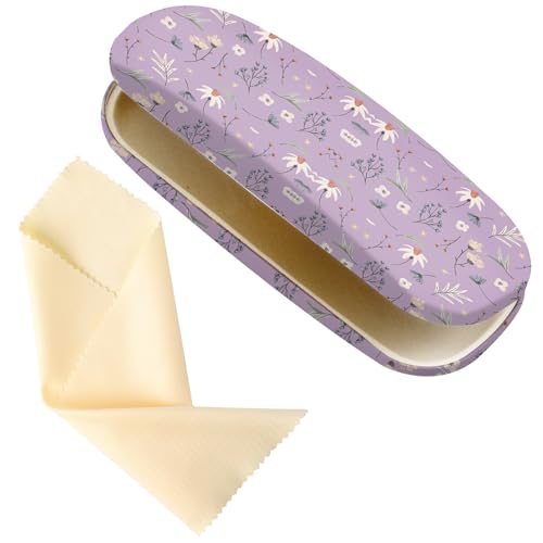 Image of Glasses Case Hard Shell,Portable Protective Eyeglasses Case, Eyeglass Holder Box with Cleaning Cloth, for men women