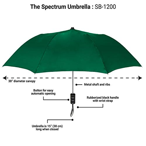 Guarda-chuva compacto com fechamento automático STROMBERGBRAND UMBRELLAS, Hunter Green, Tamanho Únic