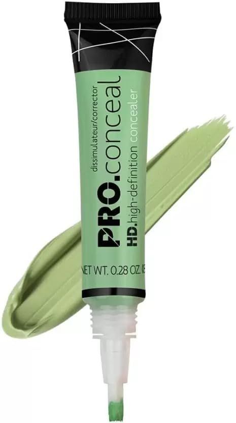 LA Pro HD Conceal Liquid Concealer for Face Makeup, Full Coverage Beauty Colour Corrector, Ideal for Dark Circles, Women (Green)