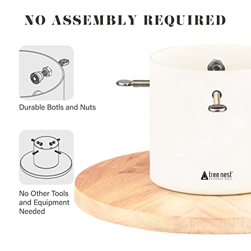 Tree Nest Christmas Tree Stand Base For 5Ft Tabletop Modern Christmas Small Tree Mini Christmas Tree Holder Xmas Tree Decoration (Moonlight,White) #TOP4