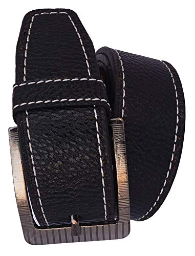 Image of Veteran Men's Black Synthetic Leather Belt Formal /Casual Belt for Men(VB-0353Bt)