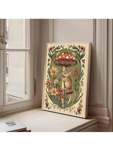 Impression sur toile champignon de qualité galerie pour décoration épurée