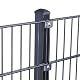 Doppelstabmattenzaun Komplettset 183 cm Höhe Anthrazit RAL 7016