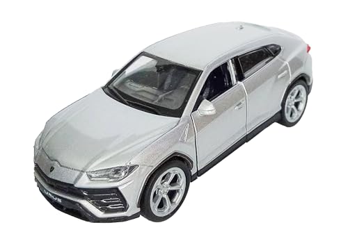 Lamborghini Urus Welly 92 - Modelo de coche de juguete de metal con motor de extracción (4 variantes), color plateado Lamborghini Urus Welly 92 - Modelo de coche de juguete de metal con motor de extracción (4 variantes), color plateado