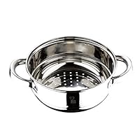 RB Renberg Steam Chef - Stainless Steel Steamer Pot - 18 cm - Bright Finish - Silver Hollow Handle - Suitable for Induction and All Types of Fires