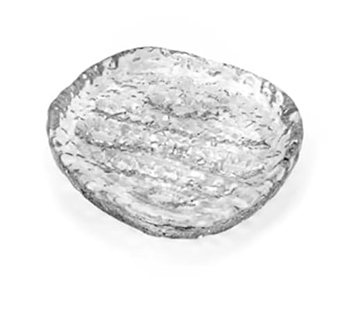 Ichendorf Milano Set di 2 Piattini Piccoli/Vassoi | Collezione Ice | L 10 cm | Vetro Centrifugato | Rifinito a Mano