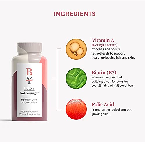 Better Not Younger Power Within Skin & Scalp Collagen Dietary Supplement And Significant Other Hair, Skin, & Nails Dietary Supplement Bundle, Gluten-Free Chewable Gummies #TOP4