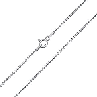 150 Gauge .925 Sterling Silver Sparkle Diamond Cut Ball Shot Bead Chain Necklace For Women 16 18 20 24 Inch Made In Italy