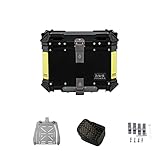 La boîte de rangement de moto est faite d'alliage d'aluminium, robuste et durable, avec une bonne résistance à la pluie et à la corrosion.