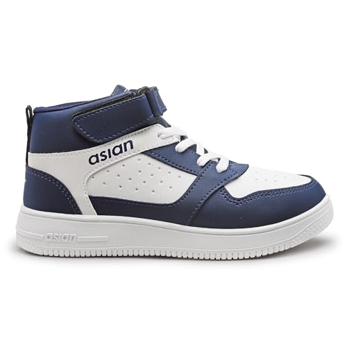 Image of ASIAN Boy's Thunder-12 Kids Casual White Sneaker High-Neck with Lightweight Synthetic Upper Lace-Up Shoes for Kid's & Boy's1