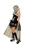 M / L Unbekannt Verruchte Gothic Lady Burlesque Damen-Kostüm schwarz-Weiss M / L