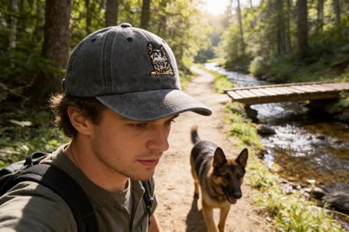 Image of Dog Lover Hat for Men Women, Dog Owner Gift Baseball Cap | Everyday Casual Style, Premium Embroidery, Breathable Cotton Fabric, One Size Adjustable Fit