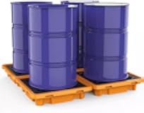 Modular Spill Control Tray, Large Capacity Containment with Drain, Stackable Anti-Pallets for Paint Storage, 130x68x15cm - Durable & Versatile Solution