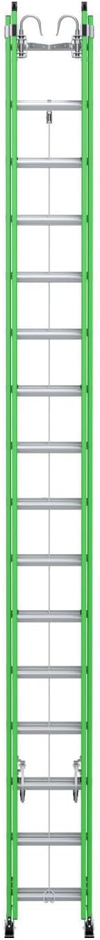 Werner Aero Extension Ladder 32' Iaa Fg Box Rail/tri Rung Cable Hook V Rung
