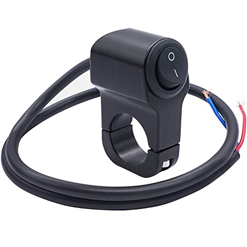Bouton poussoir moto étanche en aluminium 12V pour phares additionnels O/I