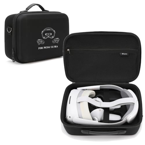 Carrying Case for Pico 4 Ultra, Portable Storage Shoulder Bag Travel Case Hard Shell Protective Cover for Pico4 Ultra VR Headset, Controller and Accessories (Black)