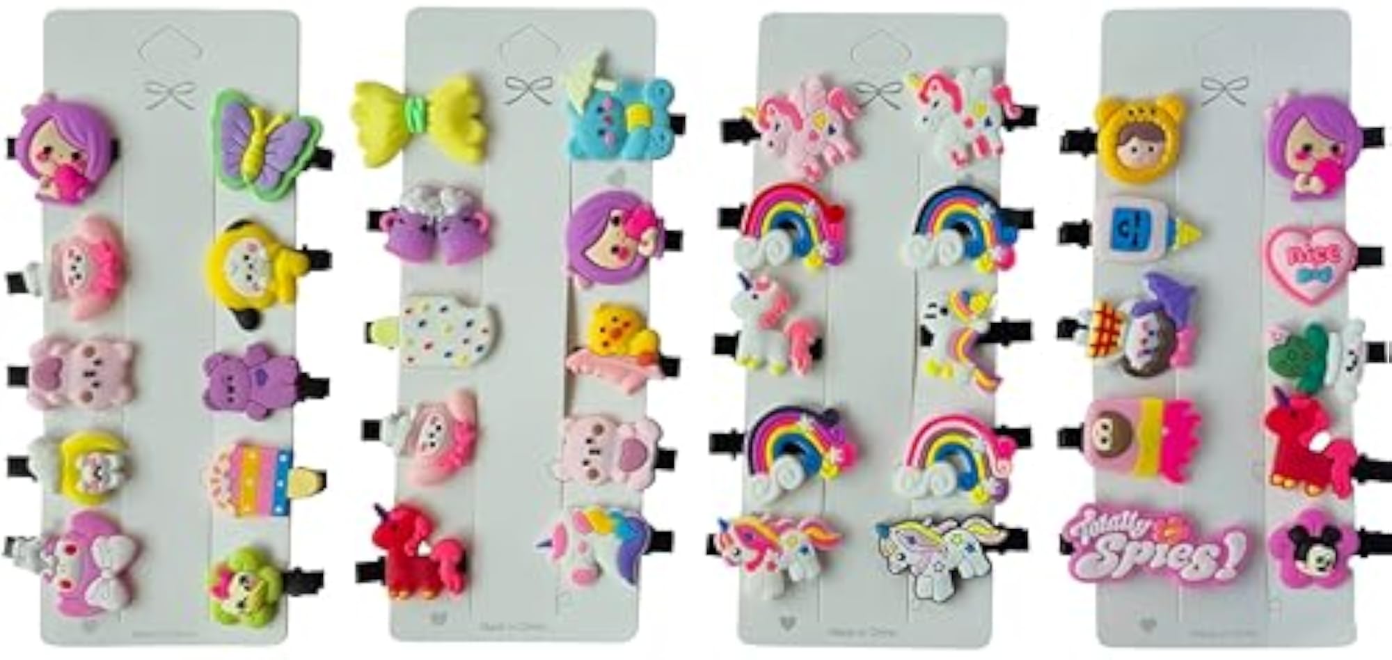 20 PCS Cute Cartoon Hair Clips for Kids, Multicolor Barrettes