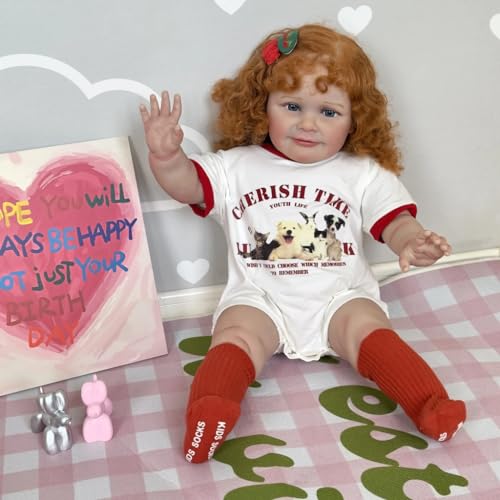 Enjoy with Love Neue 60cm Zoe Reborn Baby Puppe Lebensechte Weiche Neugeborene Kuschel Körper Puppe Handmade mit Genesis Farbe Sichtbare Venen Mehrere Schichten (Brown Eyes) – Bild 5