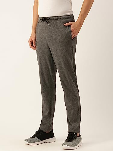 Image of Macroman M-Series Modern Track Pants, in Cotton-Rich Fabric, Trackpant for Men with Secure Zip Pocket