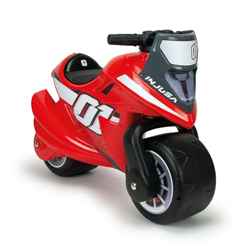 Moto Porteur pour Enfants De 2 À 4 Ans Spline Rouge - Design Ergonomique Et Stable - Grandes Roues Larges - Taille XL - Fabriqué par INJUSA