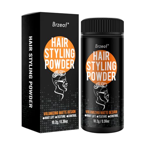 Brzeaf Hair Styling Powder, Provides texture and volume, Medium to Strong Hold, Natural Look, For All Hair Types