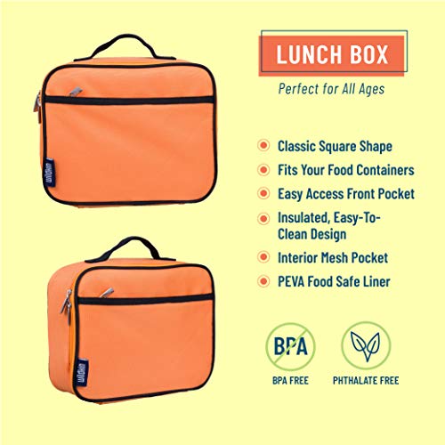 Wildkin Kids Insulated Lunch Box Bag For Boys & Girls, Reusable Kids Lunch Box Is Perfect For Elementary, Ideal Size For Packing Hot Or Cold Snacks For School & Travel Bento Bags (Bengal Orange) #TOP1