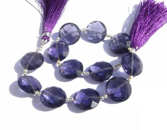 Iolite quartz perles facettées AAA de qualité gemme pour bijoux haut de gamme