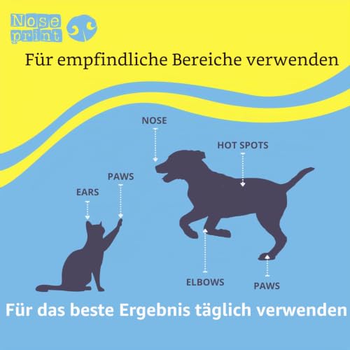 Noseprint SPF 50 Sonnencreme für Haustiere | Sonnenschutz für Haustiere 100 ML | Feuchtigkeitsspendende Sonnencreme für Hunde und Katzen, Ungiftige Formel Hundenase | Hundepfotenbalsam