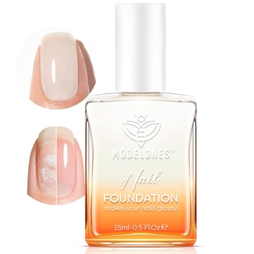 modelones Nail Strengthener, Milky White Nail Polish Nail Repair ...