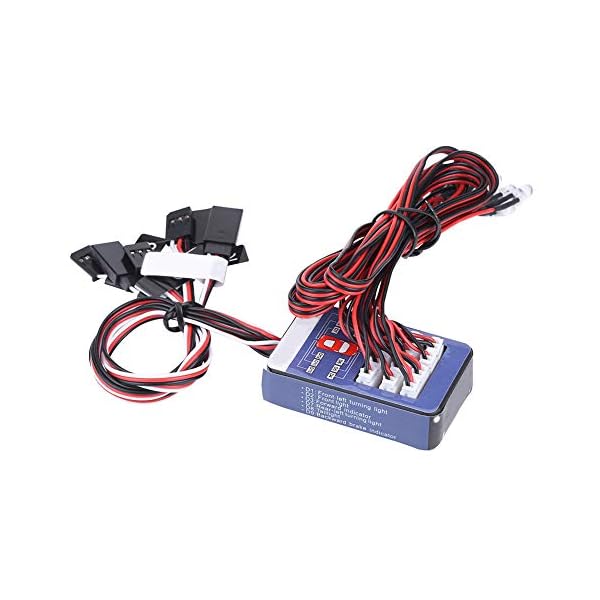 RC Auto LED Licht Set, 12 LED Beleuchtungssystem Kit Simulation blinkende Tamiya Lichter Speaker für 1/10 1/8 RC Auto Truck Crawler, DC5~12V Audio Equipment – Bild 8