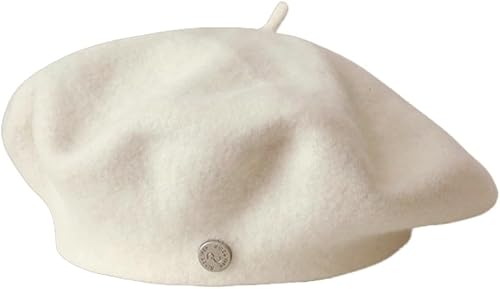 Boina de lana para mujer, sombrero clásico de lana francesa, boina de artista, gorra de invierno de color sólido, gorro francés, boinas vintage