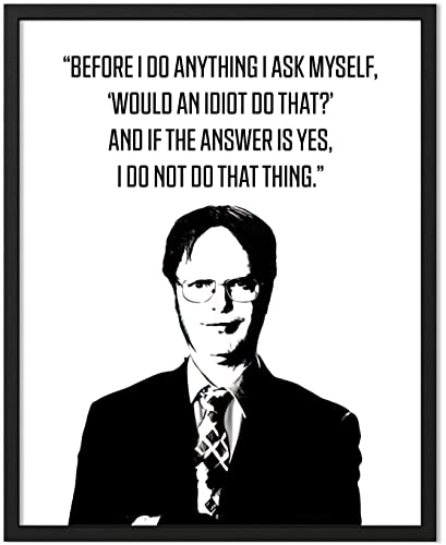 ORANGE GROVE PRINT SHOP Dwight Schrute Office Wall Art The Office Merchandise The Office Gifts Funny Posters Wall Art For Men Women Funny Office Decor Office Wall Decor (8x10 Unframed, Dwight)