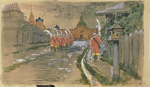 Peinture sur toile vieux Moscou pour décoration chambre chaleureuse