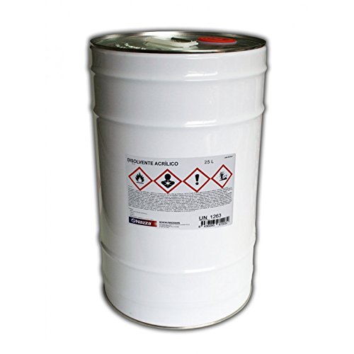 Disolvente Acrílico Nazza | Especialmente adecuado para pinturas acrílicas, transparentes y de señalización | Envase Metálico de 25 Litros