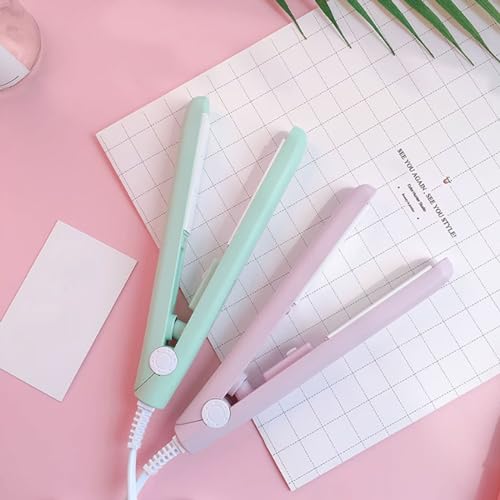 Plancha de pelo mini 2 en 1 con placas de cerámica y turmalina, herramienta para peinar y rizar, para cabello seco miniatura 6