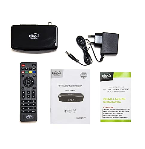 Décodeur TNT DVBT2 noir Digiquest MDD idéal pour libérer de l'espace dans le salon