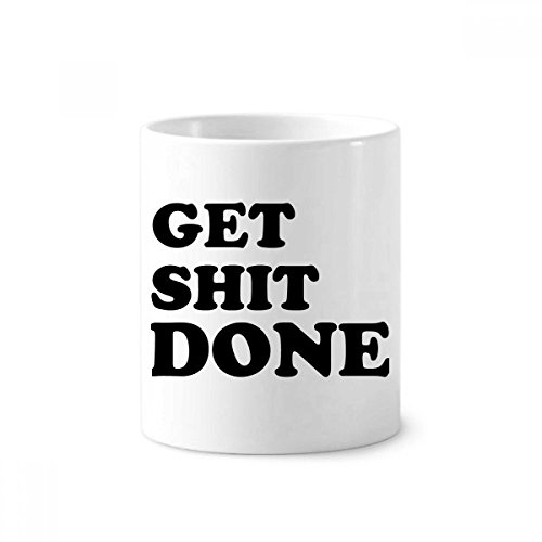 Mots Citations tasse blanche céramique pour organiser le bureau et la salle de bain