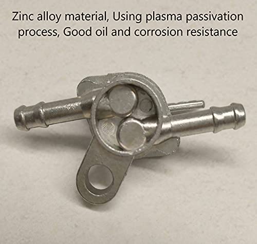 New Dafu 2 Pcs - 0.24" Fuel Tank Tap Valve Petcock On-Off Switch Inline+4 Pcs 2/5" Id Hose Clamps, For 50Cc 70Cc 90Cc 100Cc 110Cc 125Cc Scooter Pit Quad Dirt Bike Go Kart Atv #TOP4