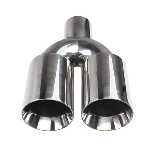 Embouts d'échappement doubles 63mm-89mm en acier inoxydable poli pour voitures