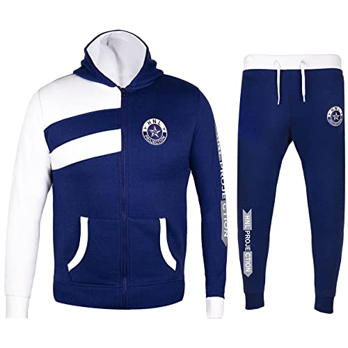 Kids Boys Girls HNL Designer Tracksuit Zipped Top Bottom Jogging Suit 7-13 Years