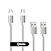 Netdot 2Pack 3rd Generation 3.3Feet Nylon Braided USB C 2.0 Magnetic Charging Cable for Type-c Android Devices(3.3 Feet Type-C/2 Pack silver)