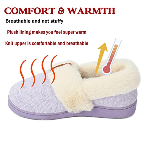 Women Slippers Comfy House Winter Slippers with Faux Fur Lining Memory Foam Anti-Skid Rubber Sole Fluffy Shoes Indoor Outdoor3
