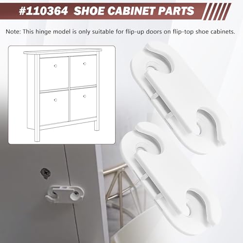Image of 4 Pack Shoe Cabinet Hinge Replacement Part #110364