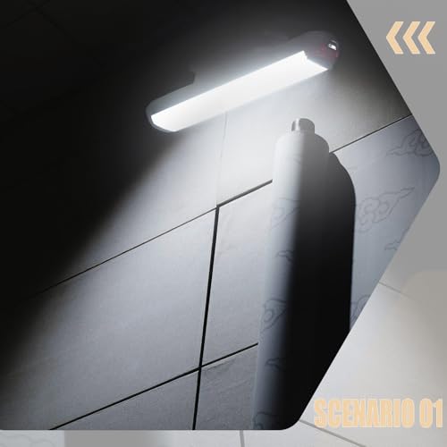 Luz de espejo de maquillaje sin taladro que soluciona baños oscuros 5