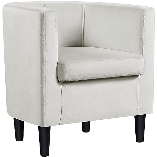 Yaheetech Velvet Accent Chair, Modern and Comfortable Armchairs, Upholstered Barrel